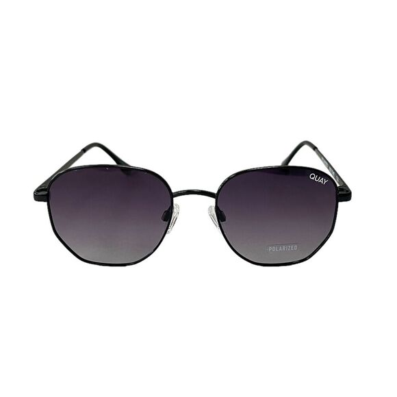 Quay Australia Big Time Sunglasses Black Smoke Polarized main image 4